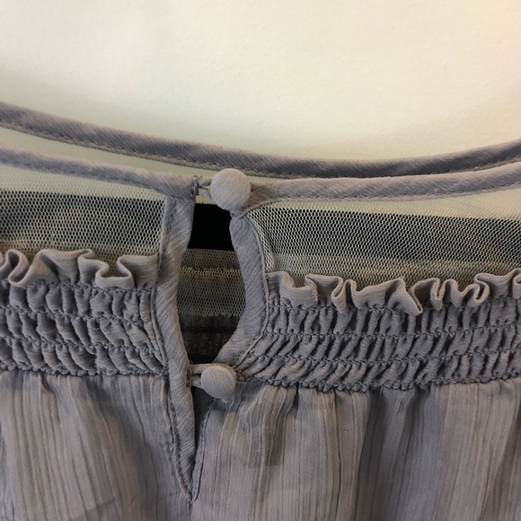 Express grey top with ruffled arm and waist - Picture 4 of 8